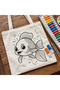 Paintable Cloth Bag with Cute Fish Design - Educational Hobby Painting Bag for Kids