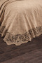 Bengi French Laced Dowry Double King Size Pique Cover Set / Bedspread Set 3 Pieces - 2