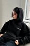 Unisex Oversize Sweatshirt Hoodie Every Thing Is Fine Printed Black – Hooded, Kangaroo Pocket - 4