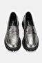 Women's Nickel Genuine Natural Leather Loafer Shoes, Size 36-41 - 4