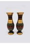 Multicolor Wooden Vase (Guldasta Pot) Handmade Decorative Design – 2 Piece Set Home & Office Décor