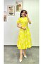 Double-Breasted Collar Dress with One-Side Button and Slit Detail and Pockets