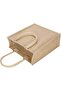 Jute Tote Shopping Bag Eco-friendly Reusable Grocery Bags | Waterproof coating - 3 Pack - 6