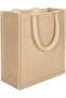 Jute Tote Shopping Bag Eco-friendly Reusable Grocery Bags | Waterproof coating - 3 Pack - 2