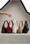 Women's White Color Patent Leather Hand and Shoulder Bag Shiny Stylish Daily Use - 4