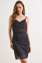 Women's Anthracite Strappy Lined Polka Dot Tulle Dress Elb-19002628 - 4