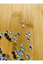 Round Stone with Hole and Post Transparent Silver 50Pcs - 2