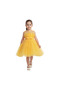 D' Daniela - Girls Bow Front Ruffle Hem Mesh Dress - Multicolor -