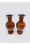 Wooden Guldasta Vase Handmade Wood Polish Fancy Plain Design – Decorative Flower Vase – 12 Inch - 3