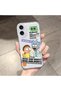 iPhone 16 Compatible Camera Protected Anti-Shock Aesthetic Print Patterned Transparent Silicone Case - 2
