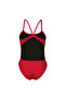 Swimsuit Lace Back Solid Women's Red Swimmer Swimsuit 004651405 - 7