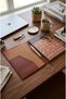 Antique Kilim Detailed A4 Size Tan Color Leather Organizer - 3