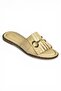 Y291873003 Beige Genuine Leather Women's Slippers - 5