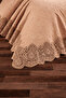 Charlotte French Lace Dowry Set Double King Size Pique Coverlet Set / Bedspread Set 3 Pieces - 2
