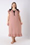 Women's Plus Size Viscose Nightgown Short Sleeve Lace Detailed Comfortable Fit