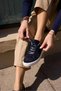 Zalvi̇ro Women's Dark Blue Genuine Leather Suede Lace-Up Sneaker - 4