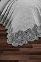 Charlotte French Lace Dowry Set Double King Size Pique Coverlet Set / Bedspread Set 3 Pieces - 2