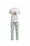 Women's Graphic Short Sleeve Pyjama Set - 3