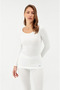 Women's Thermal Long Sleeve Undershirt Top - 47% Viscose Round Neck 502Kt