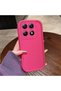 Xiaomi Mi 14t Pro Compatible Pink Red Silicone Case Shockproof Camera Protection - 4