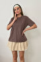 Women's Cherry Accessory 100% Cotton T-Shirt Light Brown - 26Y 26513 - 4