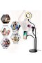 Selfie Ring Light Stand with Microphone Holder,LED Ring Light for Live Stream/Makeup/YouTube Video - - 6