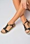 Y274801509 Black Beaded Women's Sandals - 2