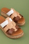 Women's Genuine Leather Thick Soled Daily Slippers Iz.5706 Nut - 3