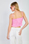 Women's gipeli strap crop top - pink - 5