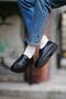 Lane Model Genuine Leather Handmade Black Leather Casual Shoes - 3