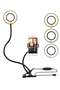 "Lazy Bracket Selfie Ring Light with Phone Holder: LED Circle Light with 360° Rotating Flexible Arms