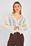 Women's Spanish Openwork Cardigan - Natural