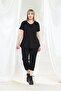 Summer Women's Short Sleeve Capri Stylish Combed Cotton Suit with Stones