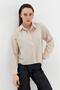 Densely Sprinkled Stone Poplin Shirt Beige