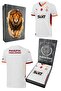Original 2024/25 5 Star White Away Jersey with Lion Print Gift Wood