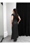 Polka Dot Buckle Detail Slit Dress - 5