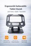 Adjustable Metal Tablet Phone Stand 360 Rotatable Anti-Slip Base Ergonomic Portable Stand