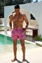 Quick-Drying Lilac Men's Swim Shorts with Pockets