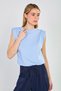 Women's padded sleeveless t-shirt - baby blue