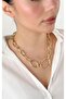 Geometric Shaped Gold Chain Necklace - 6