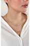 Gold Bead Figured Pearl Row Necklace - 2