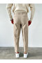 Elastic Waist Slim Fit Double Leg Fabric Trousers - 2