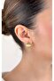 Domed Half Hoop Earrings - 6