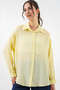 Women's Long Oversize Shirt 20320 - Yellow - 3