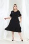 Plus Size Knee-Length Sleeve And Skirt Ruffle detailed short sleeve Stylish Pocket Viscose Combed Cotton Dress - 7