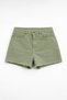 Women's High Waist Tasseled Stretchy Khaki Jean Shorts