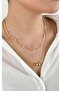 Gold Bead Figured Pearl Row Necklace - 6