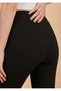 Women's Black High-Waisted Ribbed Shaping Sports Leggings - 2