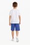 Dark Blue Patterned T-Shirt and Lettering Printed Shorts Set for Boys 23789 - 6