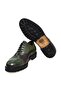 Green Brown Lace-Up Genuine Leather Men's Shoes - 3